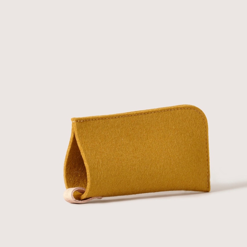 Graf Lantz Classic Merino Wool Eyeglass Sleeve in Dijon